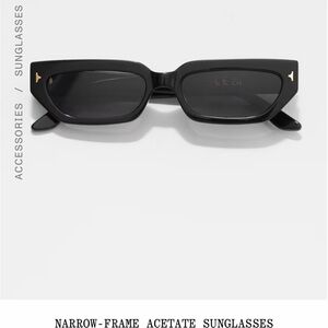 & Other Stories Black Narrow Frame Sunglasses Ace&Tate Collab